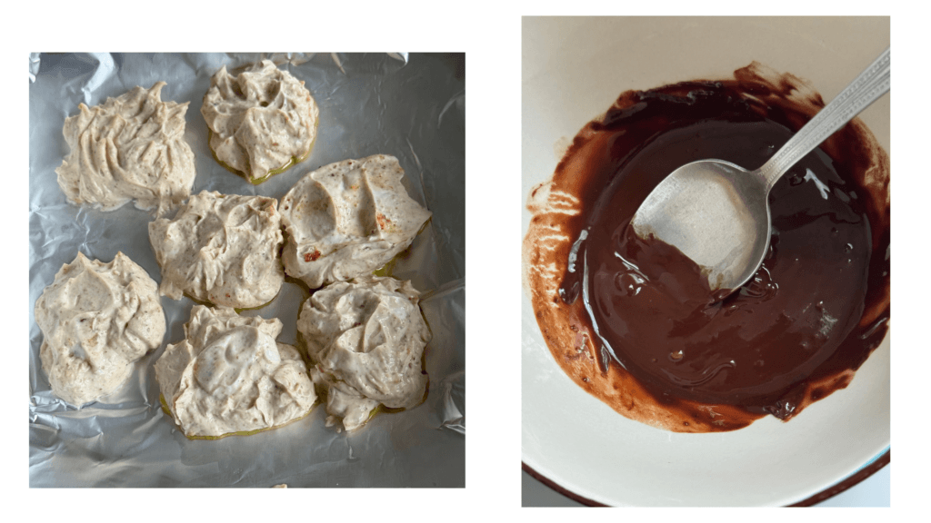3 ingredients guilt free dessert with yogurt and almond butter